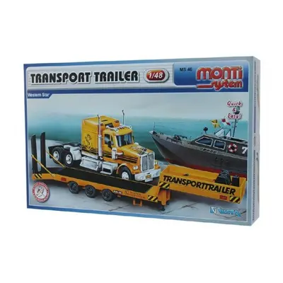 Stavebnice Monti System MS 46 Transport Trailer Western Star 1:48 v krabici 32x20,5x7,5cm