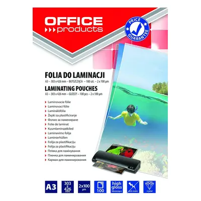 Office Products laminovací kapsy, A3, 2 x 100 µm, lesklé