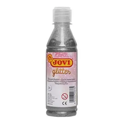 JOVI temperová barva glittrová 250 ml v lahvi stříbrná