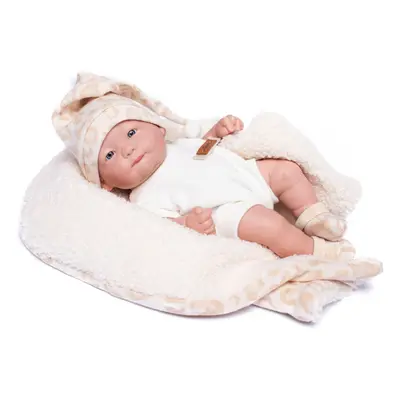 Guca 931 NEW BORN HOLČIČKA - realistická panenka miminko s celovinylovým tělem - 25 cm