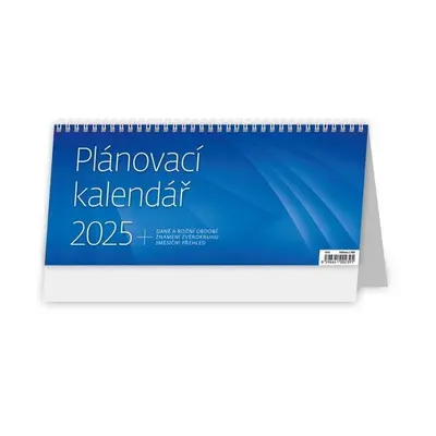 Kalendář stolní 2025 - Plánovací kalendář MODRÝ