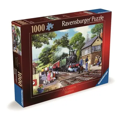 Puzzle Vlaková zastávka na venkově 1000 dílků