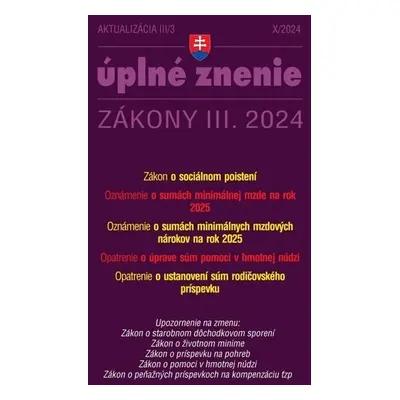 Aktualizácia III/3 2024 – Sociálne poistenie, minimálna mzda a mzdové nároky