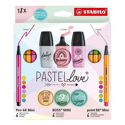 STABILO Pastellove - linery, fixy, zvýrazňovače 18 ks