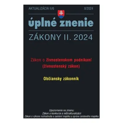 Aktualizácia II/6 2024 – Živnostenské podnikanie