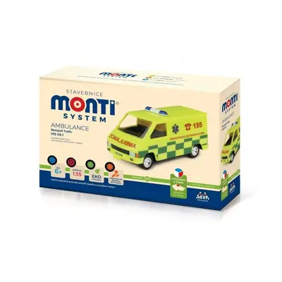 Stavebnice Monti System MS 06.1 Ambulance Renault Trafic 1:35 v krabici 22x15x6cm