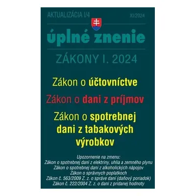 Aktualizácia I/4 2024 – daňové a účtovné zákony