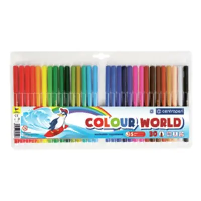 Centropen Fixy COLOUR WORLD 7550 trojboké, sada 30 barev