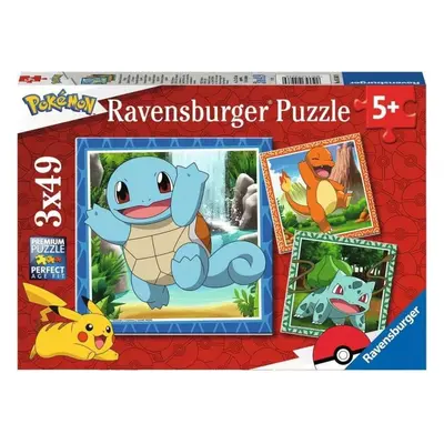 Puzzle Vypusťte Pokémony 3x49 dílků