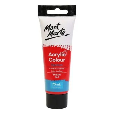 Mont Marte Akrylová barva 75ml - brilantní červená (Brilliant Red), tuba