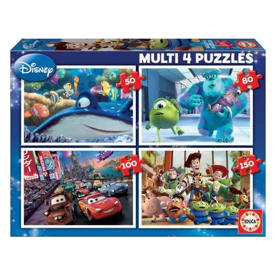 Puzzle Disney Pixar Mix 4v1 (50,80,100,150 dílků)