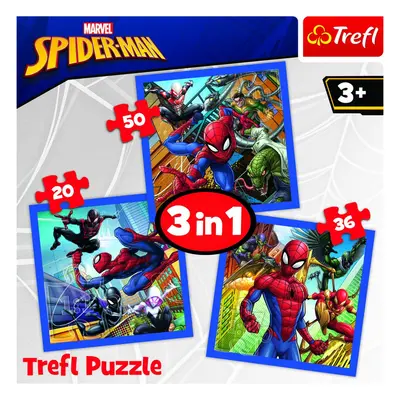 Trefl Puzzle Spiderman 3v1 (20,36,50 dílků) - Trefl