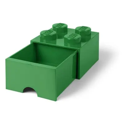 Úložný box LEGO s šuplíkem 4 - tmavě zelený