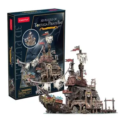 Puzzle 3D Pirátský přístav Tortuga 218 dílků