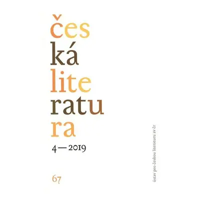 Česká literatura 4/2019