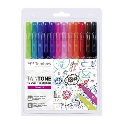 Tombow Sada oboustranných fixů TwinTone - Brights