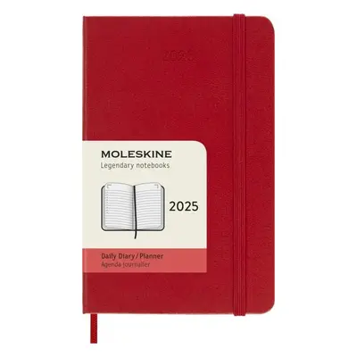 Moleskine Diář 2025 červený S, denní, tvrdý