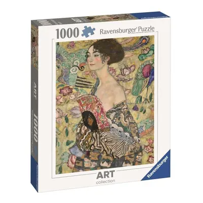 Puzzle Gustav Klimt: Dáma s vějířem 1000 dílků