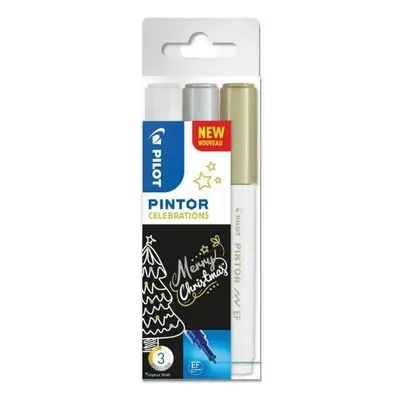 Pilot Pintor Extra Fine Sada akrylových popisovačů 1,5 - 2,2 mm Celebrations 3 ks