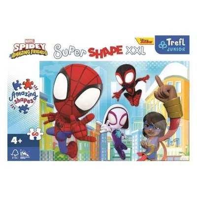 Trefl Puzzle Super Shape XXL Spidey a jeho úžasní přátelé 60 dílků