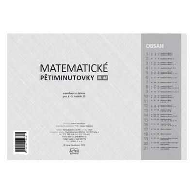 Matematické pětiminutovky - III. díl - Hana Staudková