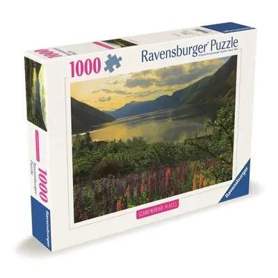 Puzzle Skandinávie: Fjord, Norsko 1000 dílků