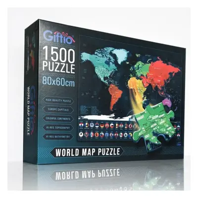 Puzzle mapa světa 1500 dílků