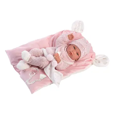 Llorens 73860 NEW BORN HOLČIČKA - realistická panenka miminko s celovinylovým tělem - 40 cm