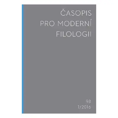 Časopis pro moderní filologii 2016/1