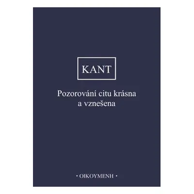 Pozorování citu krásna a vznešena - Immanuel Kant