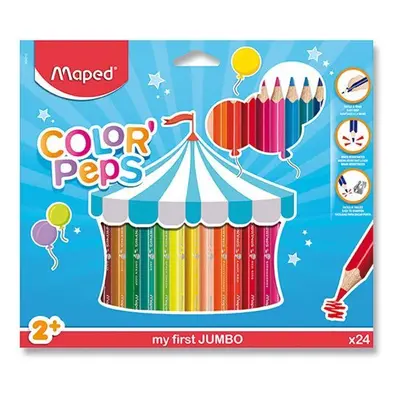 Maped - Pastelky trojhranné JUMBO Color´ Peps 24 ks