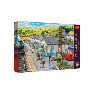 Puzzle Premium Plus - Čajový čas: Vlakové nádraží 1000 dílků 68,3x48cm v krabici 40x27x6cm