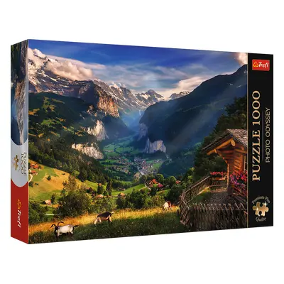 Puzzle Premium Plus Photo Odyssey: Lauterbrunnen, Švýcarsko/1000 dílků - Trefl