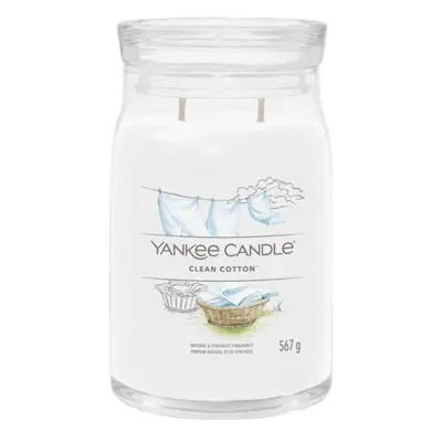 YANKEE CANDLE Clean Cotton svíčka 567g / 2 knoty (Signature velký)