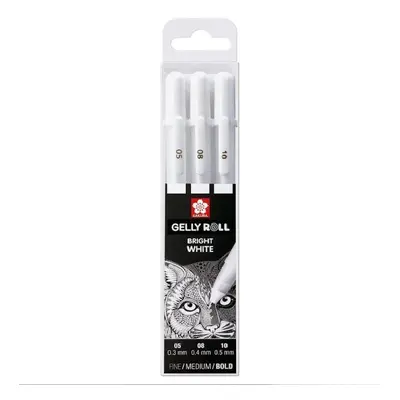 Sakura Sada Basic White Gel Pen 3 ks