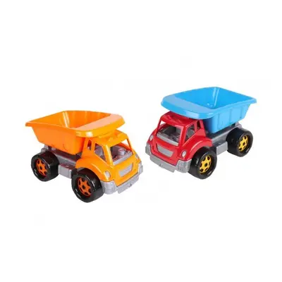 Auto stavební sklápěčka plast na volný chod 3 barvy 19x18x26cm 12m+