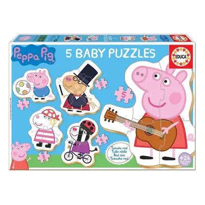 Trefl Puzzle Baby Prasátko Peppa 2, 5v1 (3-5 dílků)