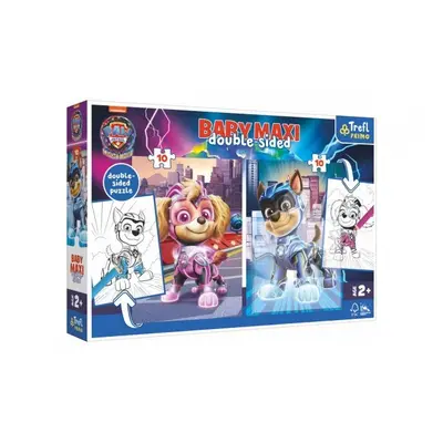 Puzzle MAXI oboustranné 2x10 dílků Hrdinští psi Tlapková patrola/Paw patrol v krab. 40x27x6cm 24