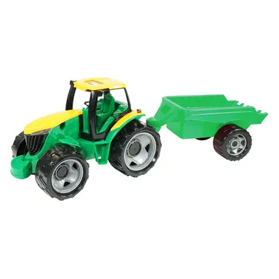 Traktor plast bez lžíce a bagru s vozíkem v krabici 71x35x29cm - Lena