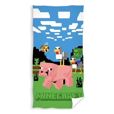 Dětská osuška Minecraft Prase a Kachna