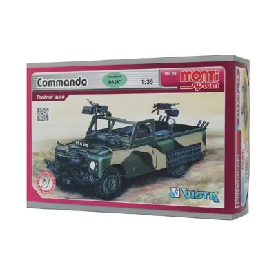 Stavebnice Monti System MS 29 Commando Land Rover 1:35 v krabici 22x15x6cm