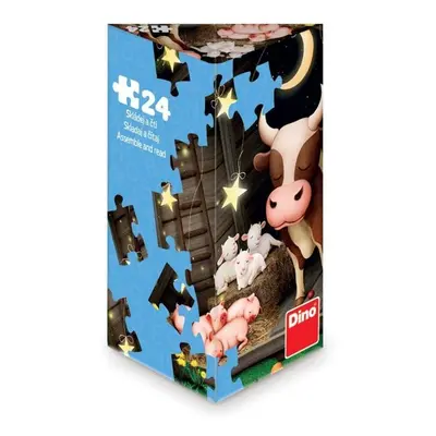 Puzzle triangl Zvířátka na farmě 24 dílků