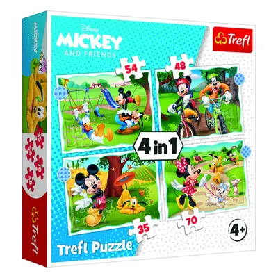 Trefl Puzzle Mickey Mouse: Krásný den 4v1 (35,48,54,70 dílků) - Trefl