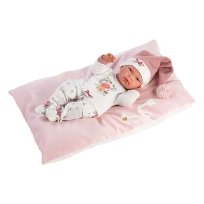 Llorens 73880 NEW BORN HOLČIČKA - realistická panenka miminko s celovinylovým tělem - 40 cm