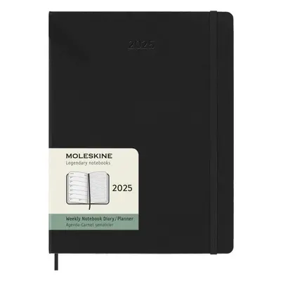 Moleskine Plánovací zápisník 2025 černý XL, tvrdý