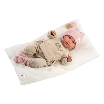 Llorens 74020 NEW BORN - realistická panenka miminko se zvuky a měkkým látkovým tělem - 42 cm