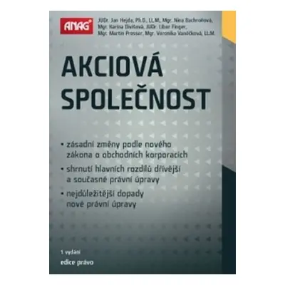 Akciová společnost - obchodní korporace - Klára Divišová