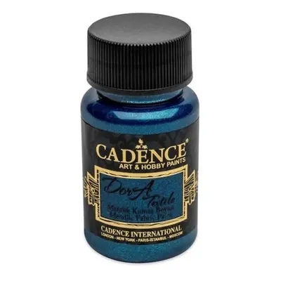 Metalická barva na textil Cadence Dora Textile - tmavě modrá / 50 ml