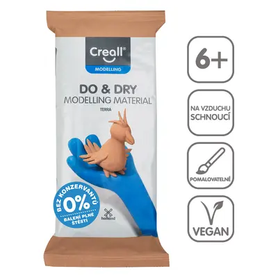 Creall samotvrdnoucí modelovací hmota DO&DRY hypoalergenní, 500 g, terakota