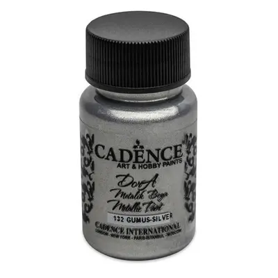 Metalická akrylová barva Cadence Dora Metalic - stříbrná / 50 ml